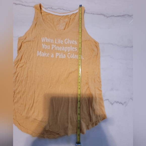 Grayson Threads Pina Colada Soft Yellow Tank Top Size Small - Picture 5 of 6